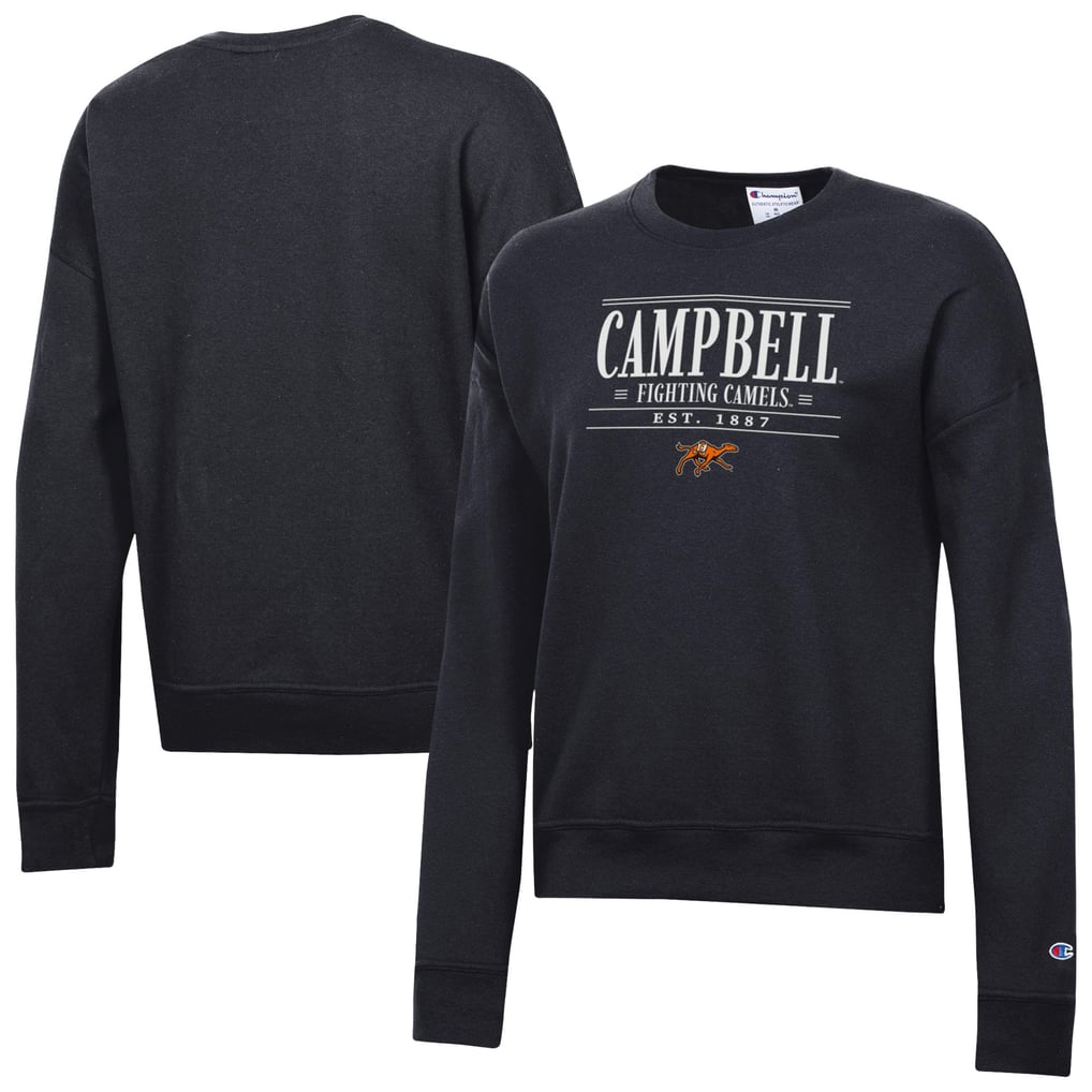  Campbell Fighting Camels Champion Women's Powerblend Pullover Sweatshirt - Black